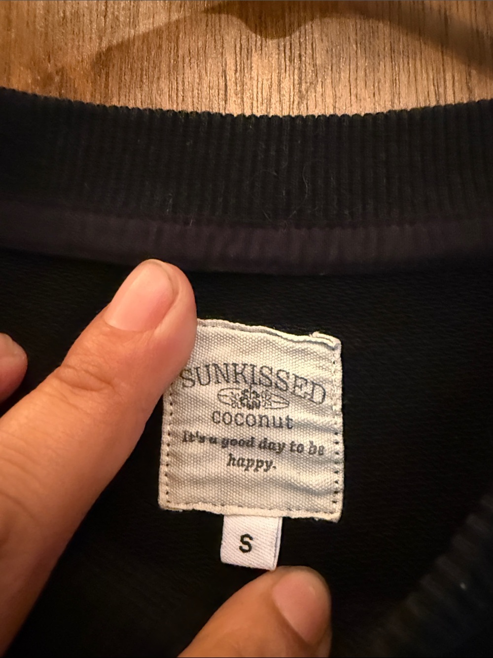 Black Crewneck Sweatshirt with Positive Graphic - Picture 4 of 8
